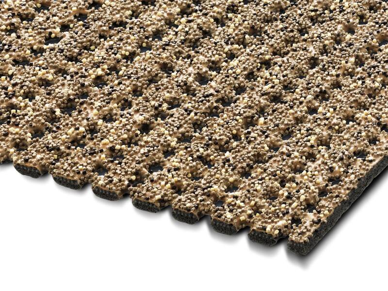etm Sicherheitsmatte PES, Glasgarn, PVC Beige 1200 x 3000 mm