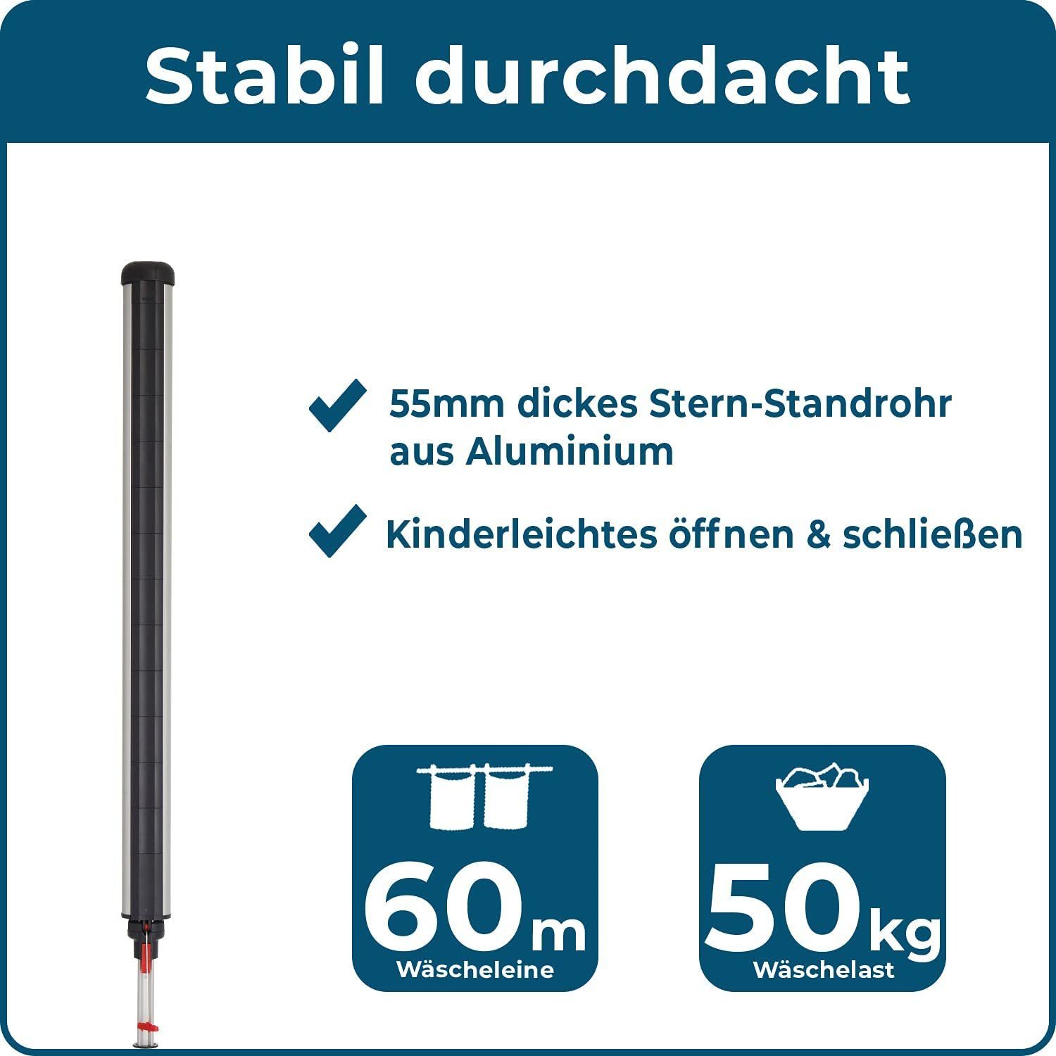 Blome Wäschespinne Blome Wäschespinne DuoMatic 60 meter Leineneinzug Automatik