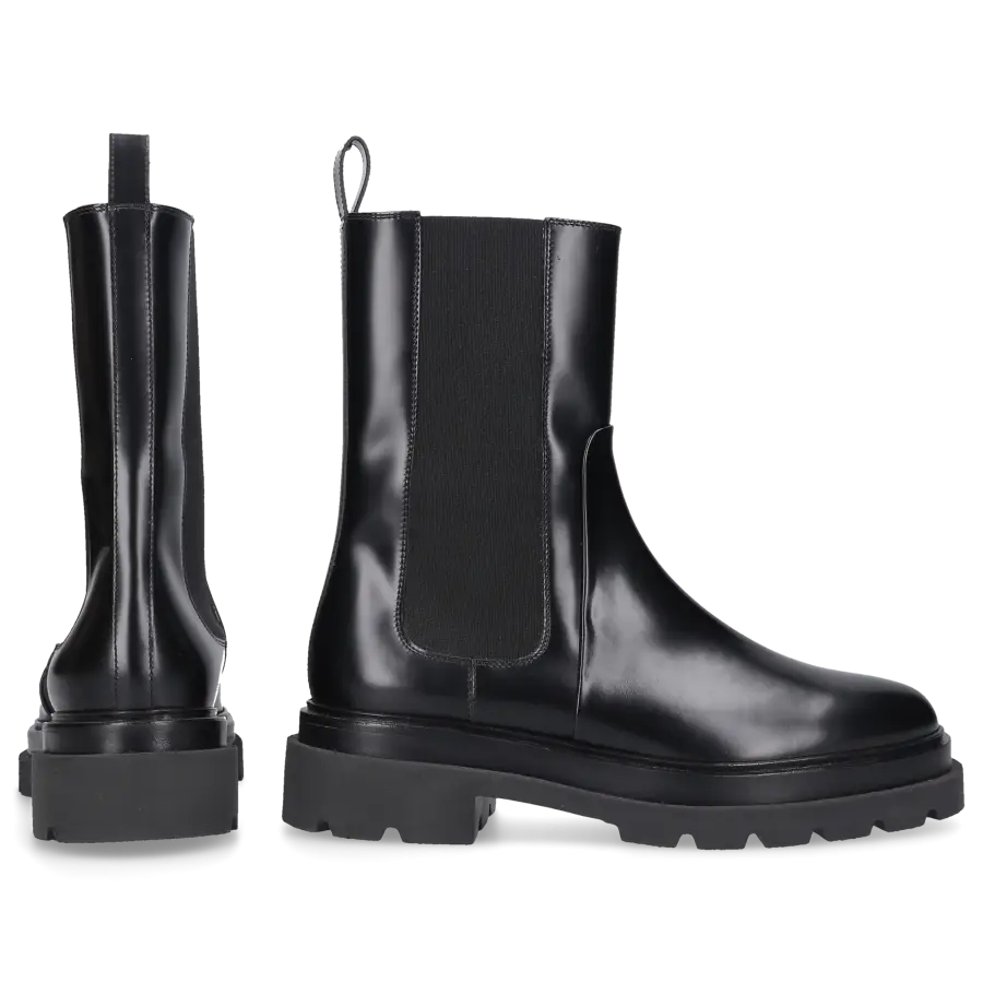 Santoni - Chelsea Boots 59524 Kalbsleder - schwarz