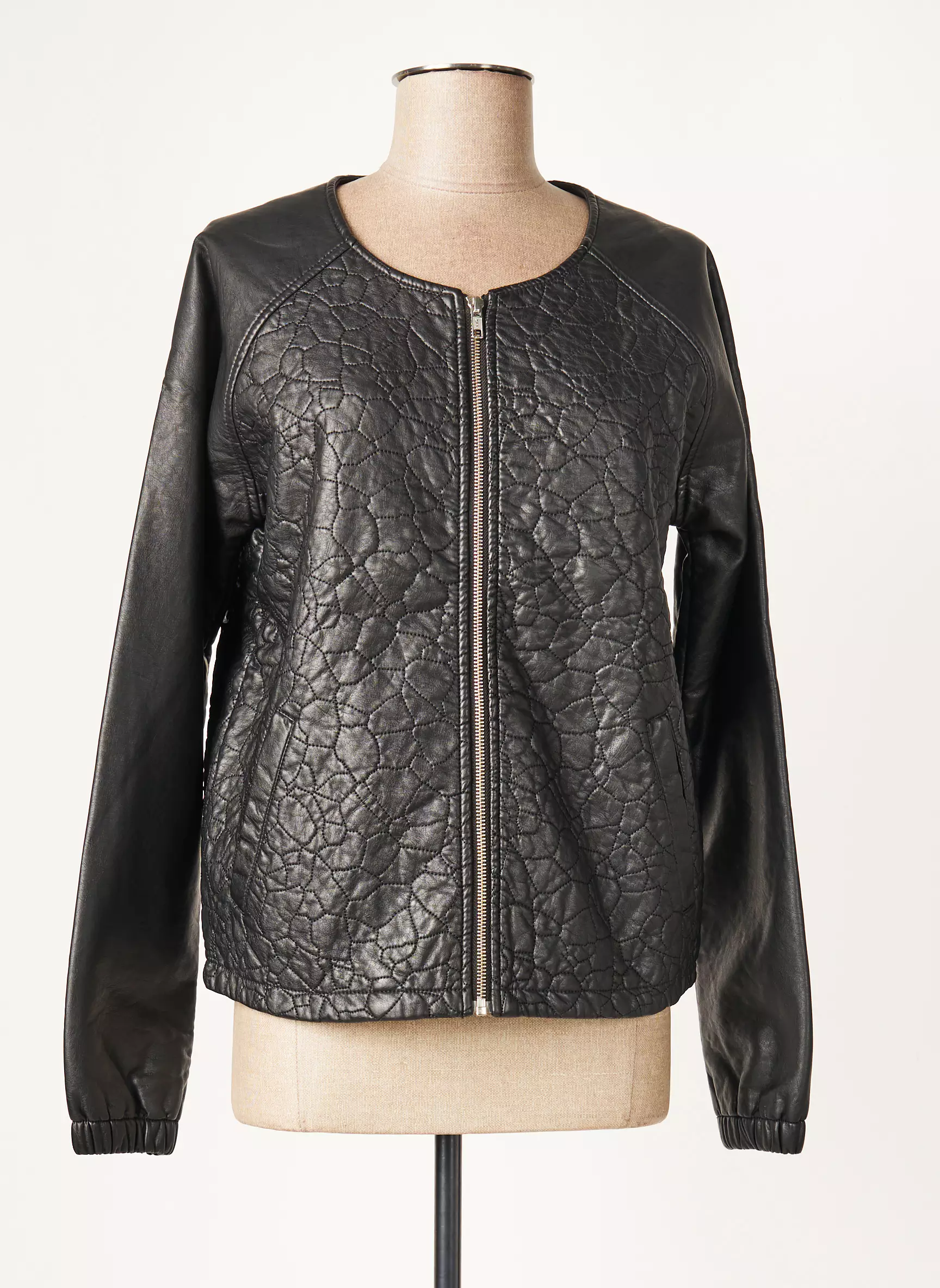 Minimum Vestesimilicuir Femme couleur noir