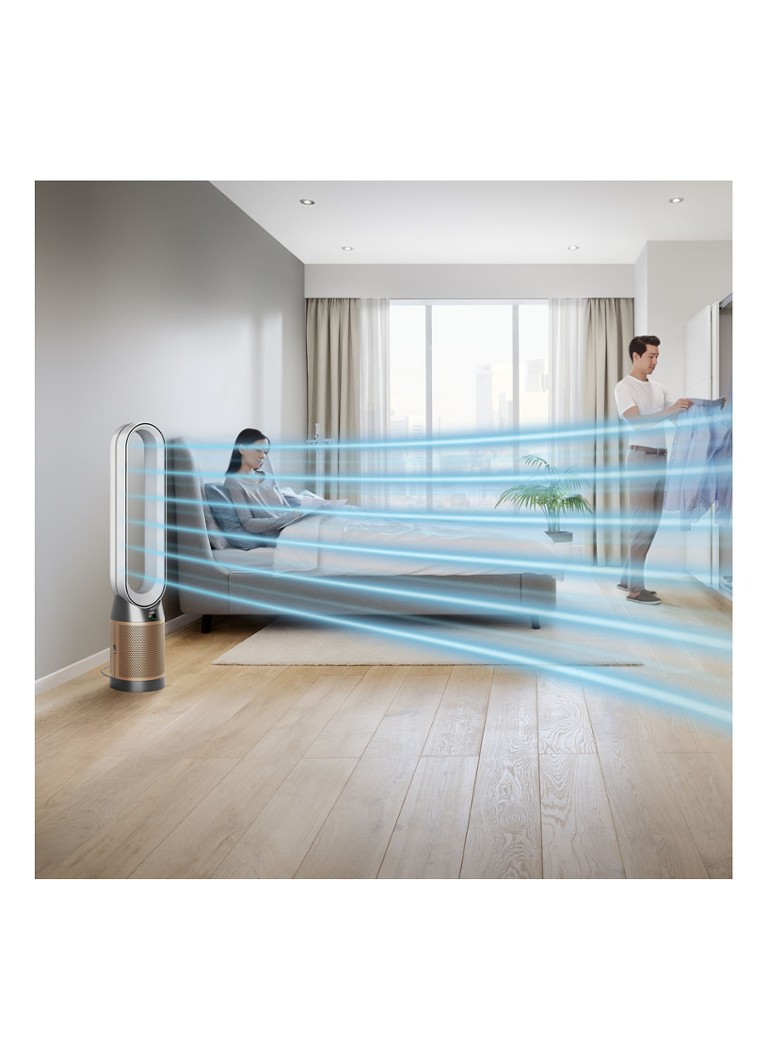 Purificator de aer Dyson Cool cu filtru de formaldehidă și ventilator cu piedestal, înălțime 105 cm.