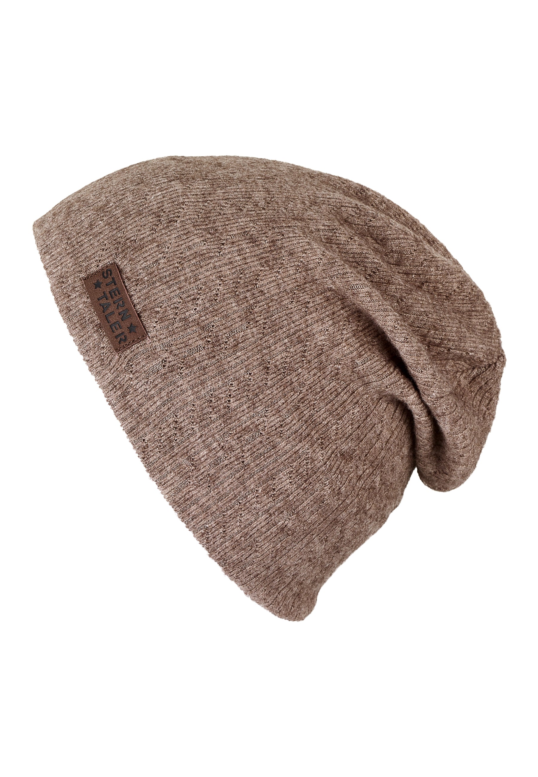 Slouch-Beanie mit Struktur aus Mischgewebe
