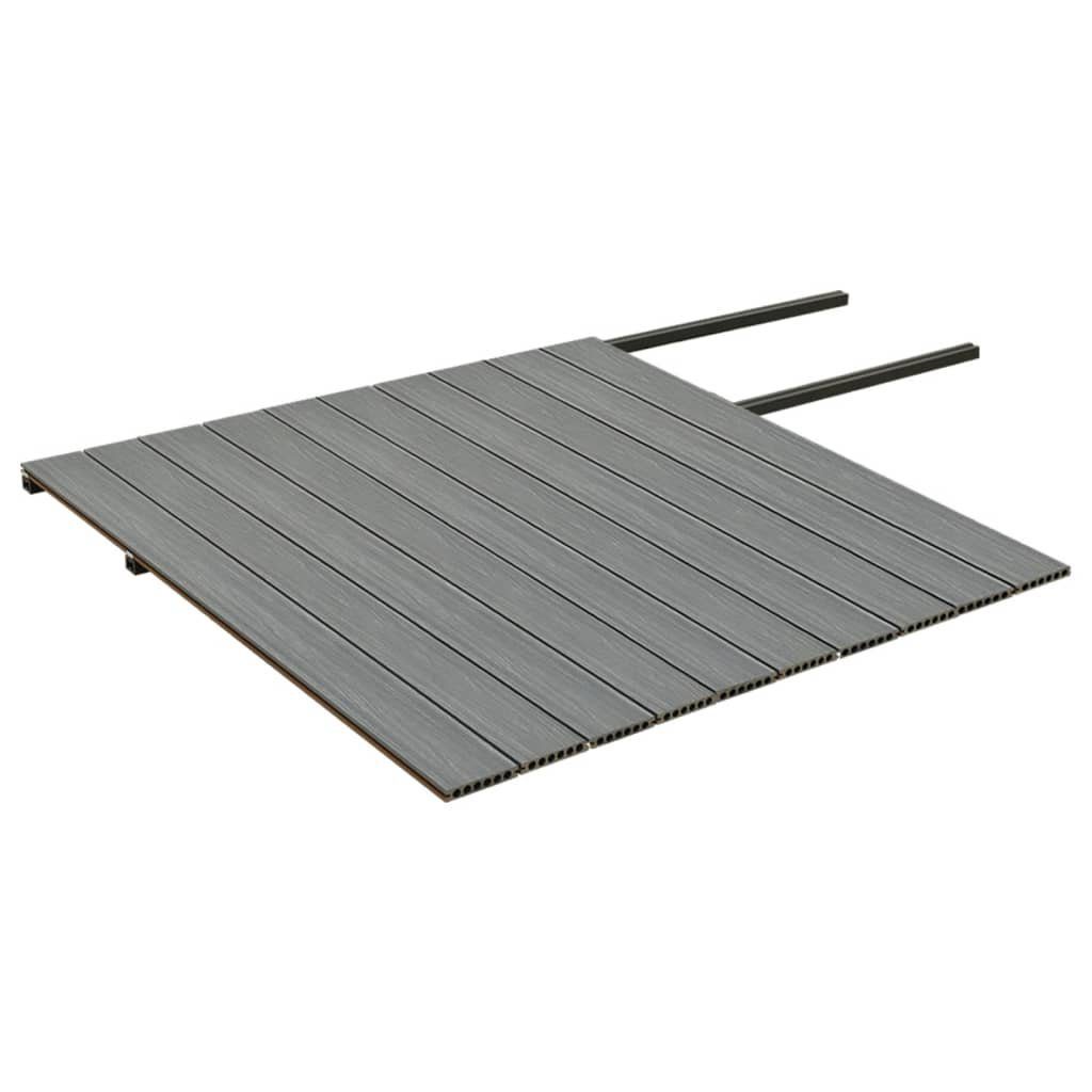 Teppichboden WPC Terrassendielen mit Zubehör Braun und Grau 25 m² 4 m, vidaXL