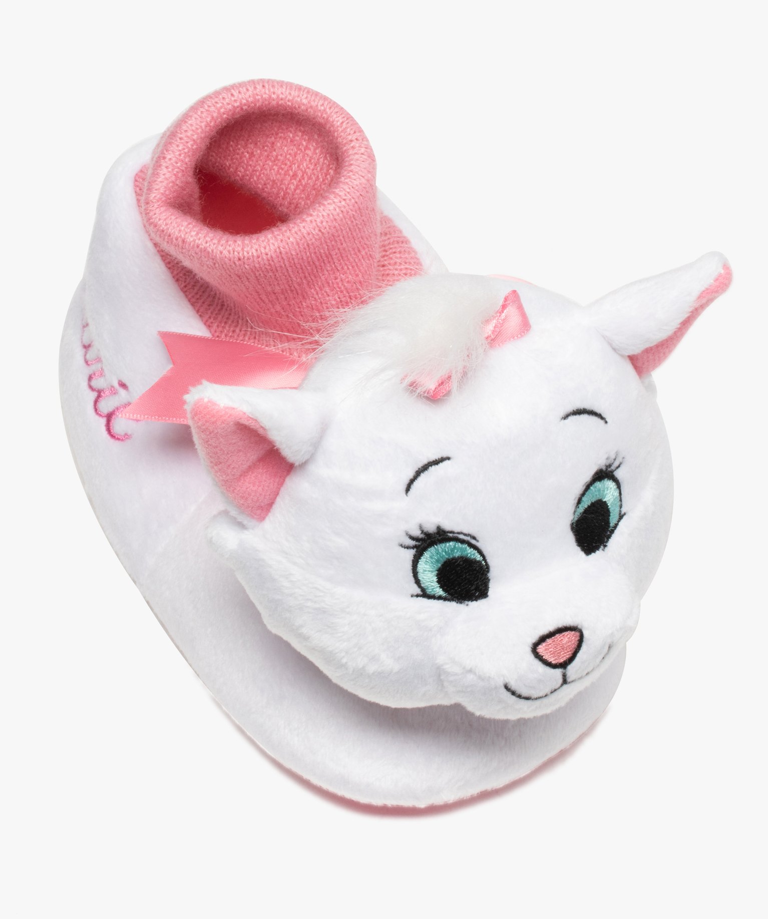 Chaussons fille peluche Marie – Les Aristochats blanc | GEMO