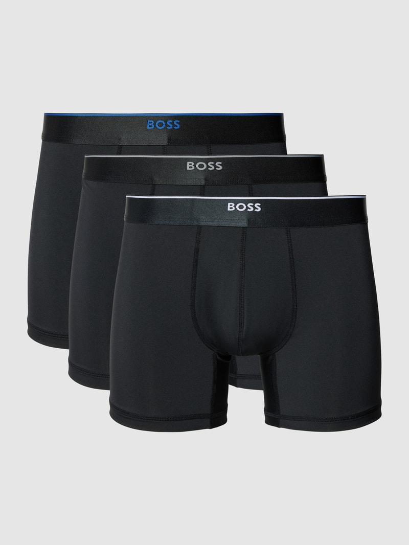 Trunks mit Logo-Bund Modell 'Boxer' in schwarz
