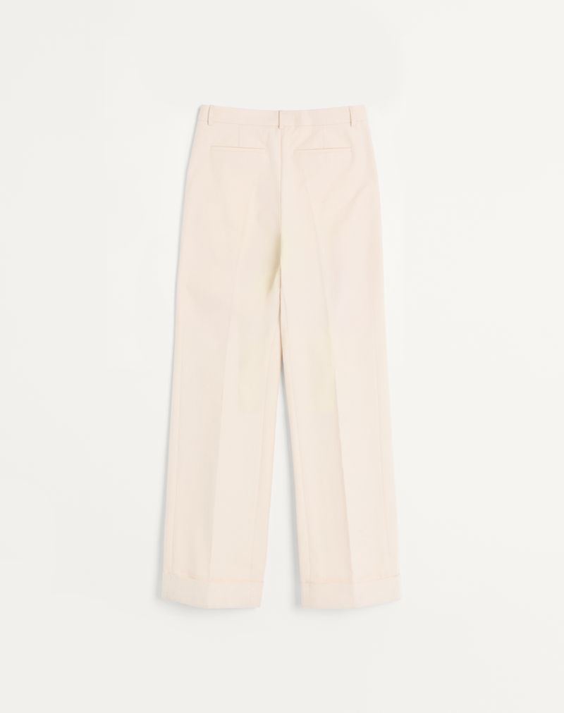 Katoenen canvas broek met omslag