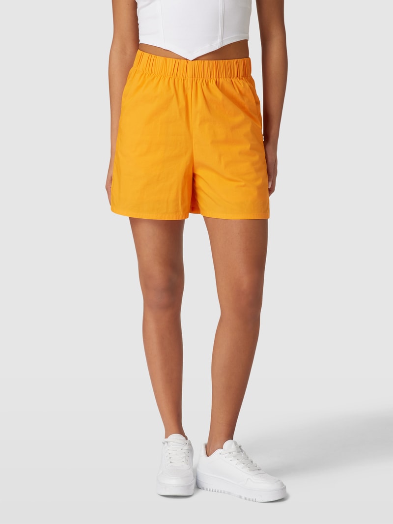 Shorts mit elastischem Bund in orange