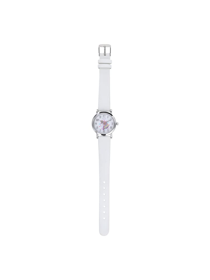 Lucardi Kunststoff Quarzuhr Regal Silber günstig kaufen 21 cm