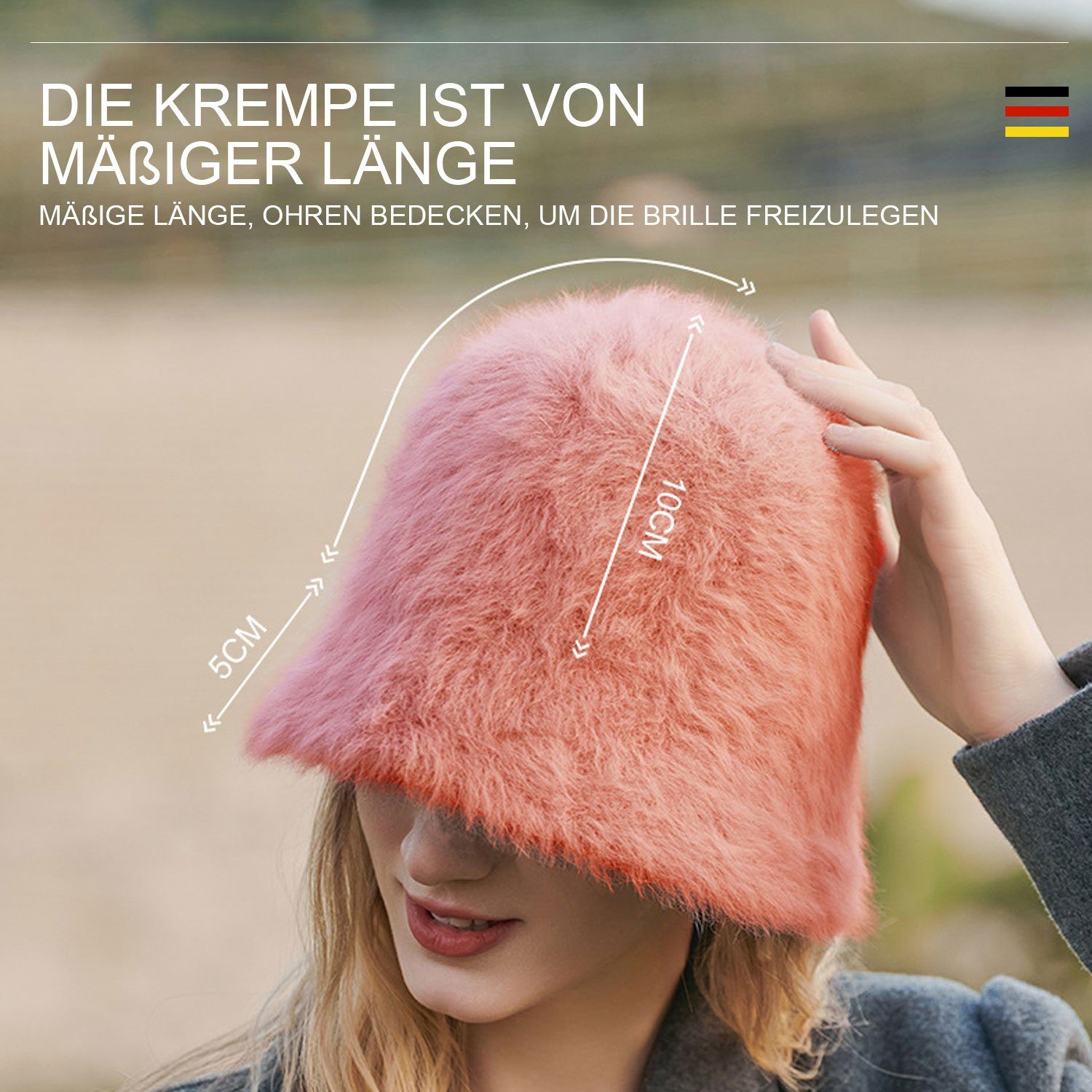 MAGICSHE Fischerhut Herbst/Winter Warme Damenmütze