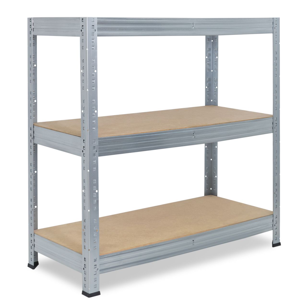 Shelfplaza PRO 90x100x50cm Schwerlastregal in verzinkt mit 3 Böden