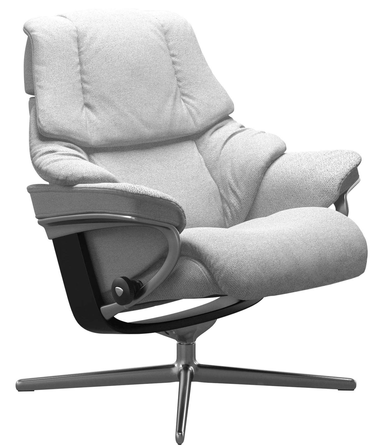 Stressless® Relaxsessel Reno, mit Cross Base, Größe S, M & L, Holzakzent Schwarz