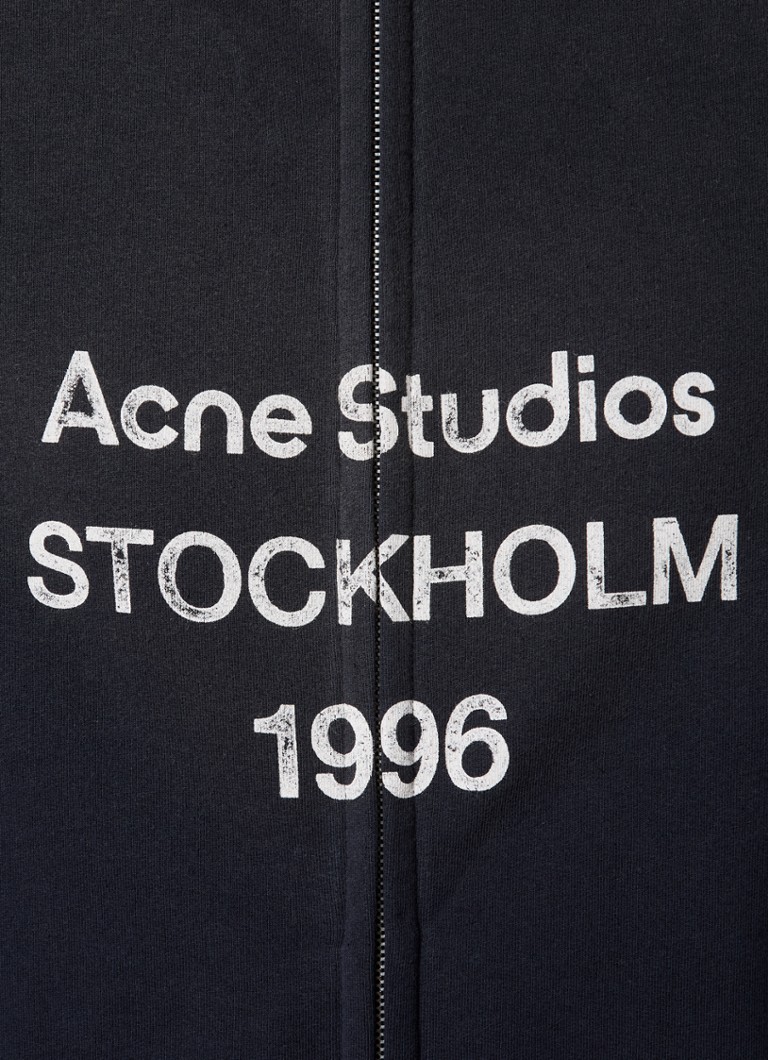 Colete esportivo Acne Studios com estampa do logo e acabamento lavado.