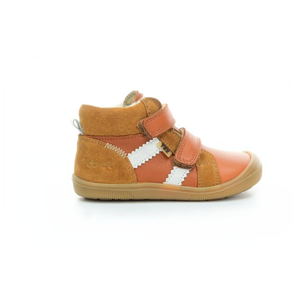 Koel4kids Ethan TEX Wool Cognac 07T023.102 mit Wolle gefütterte Winterbarfußschuhe