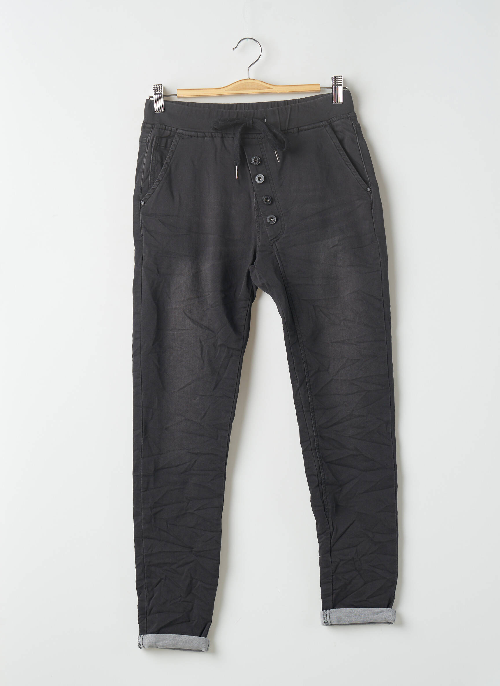 Denim Jeans Coupe Slim Femme couleur noir