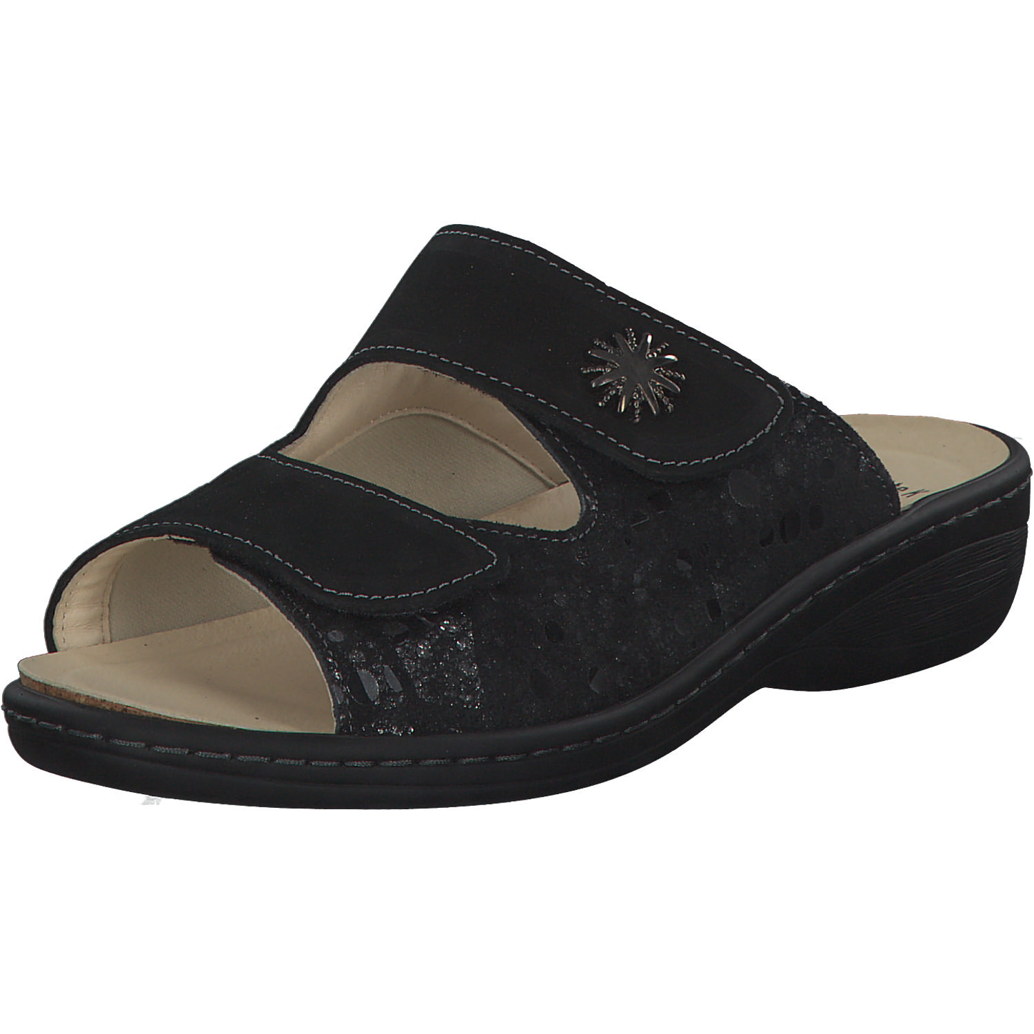Portina 10.507, Hausschuhe & Pantoffeln, Damen, schwarz