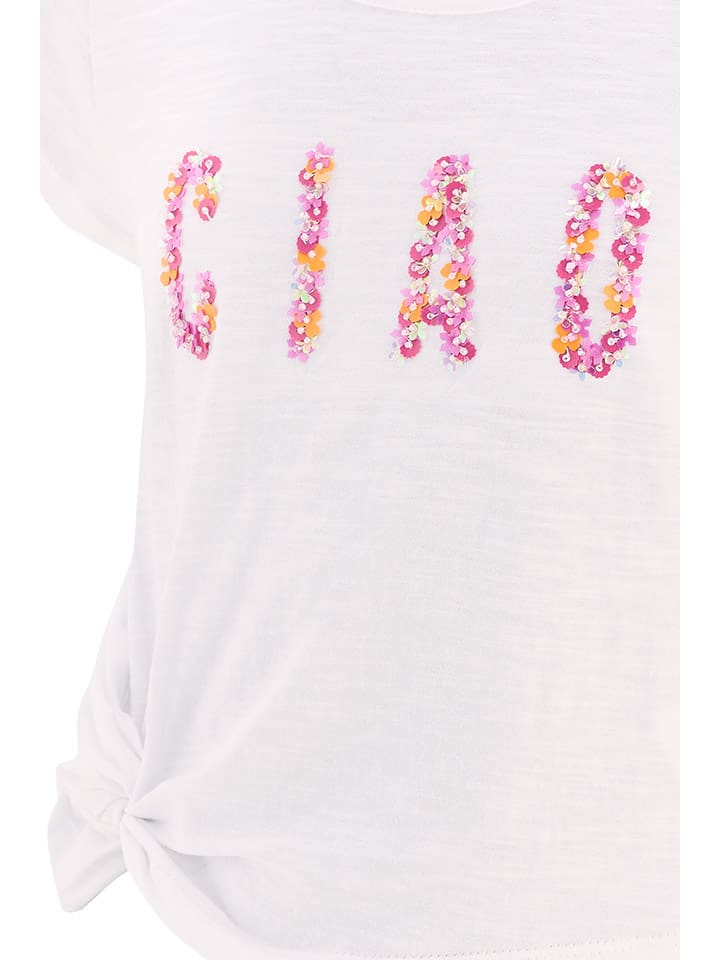 happy girls by Eisend Shirt in Weiß/ Pink günstig kaufen
