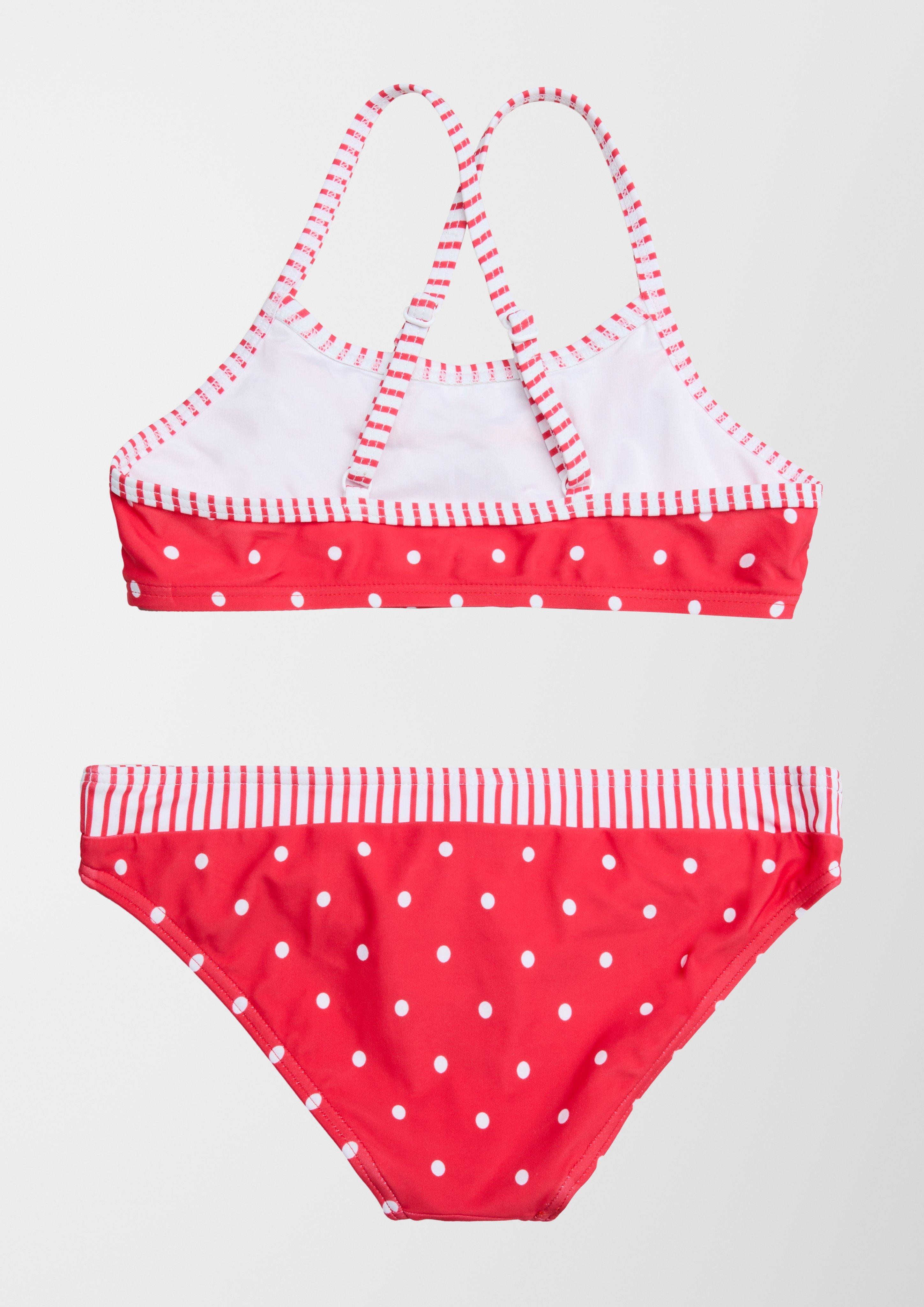 Bustier-Bikini mit Pünktchendruck  6007126-30B2