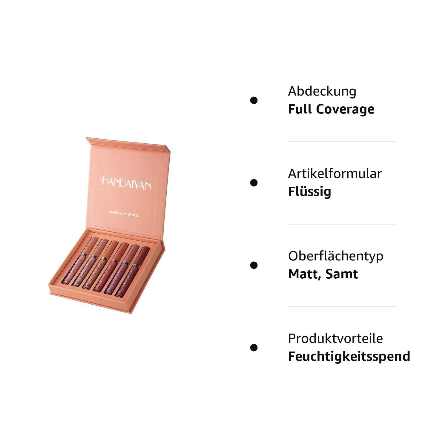 Haiaveng Lippenstift-Set Samtmattes Lipgloss-Set, wasserfest, nicht klebriger Lippenstift, Sexy 12 Farben in kräftigen Tönen