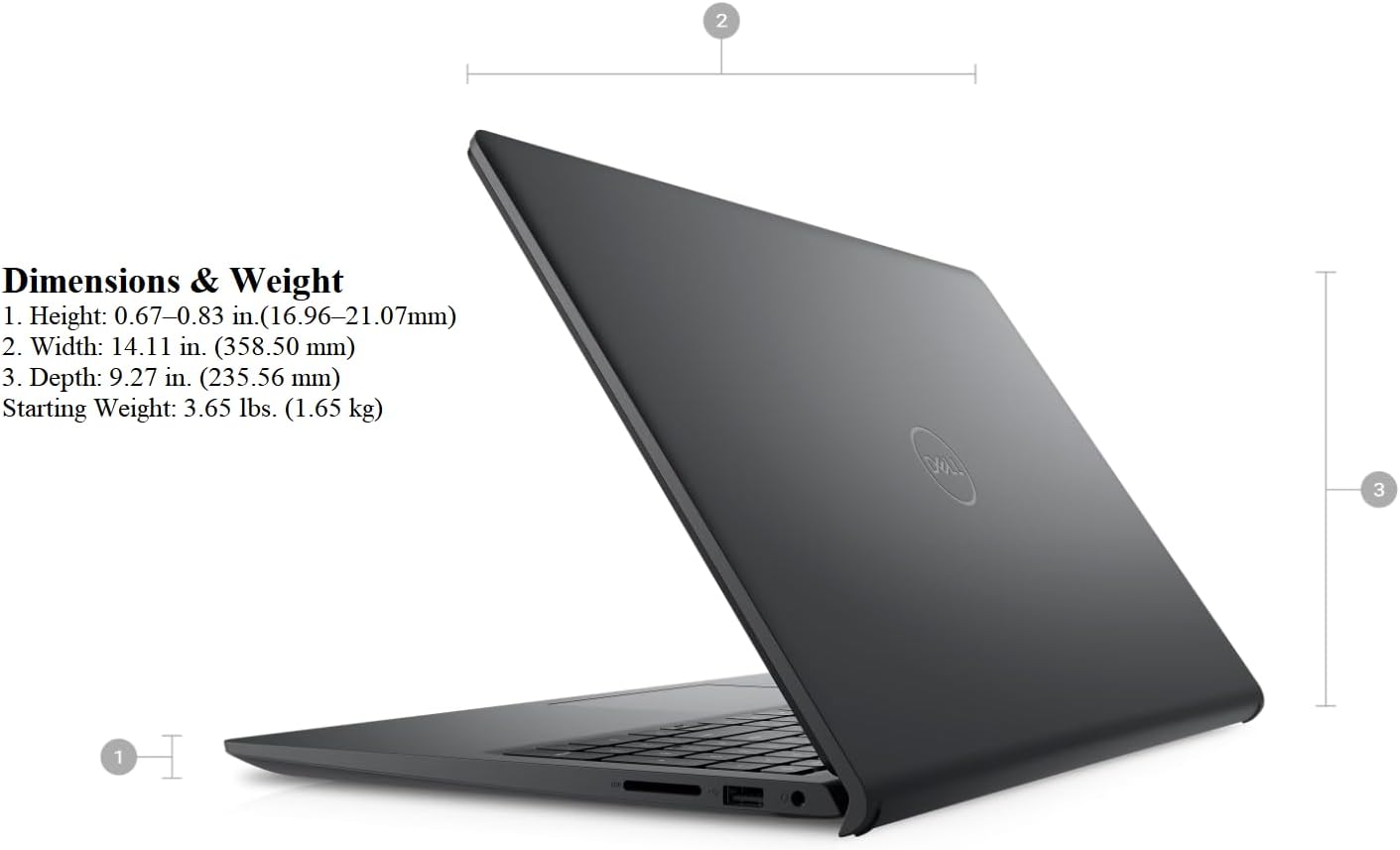 Dell 2023 Inspiron 15 Business Laptop, 15.6