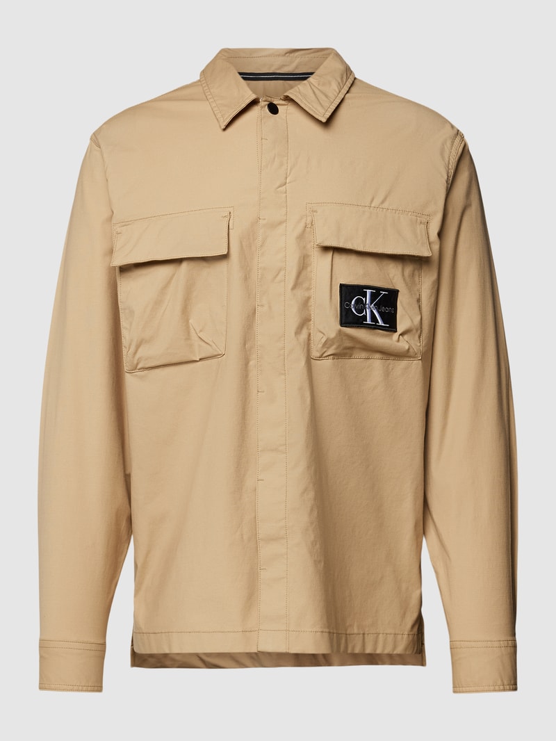 Freizeithemd mit Cargotaschen Modell 'UTILITY' in beige