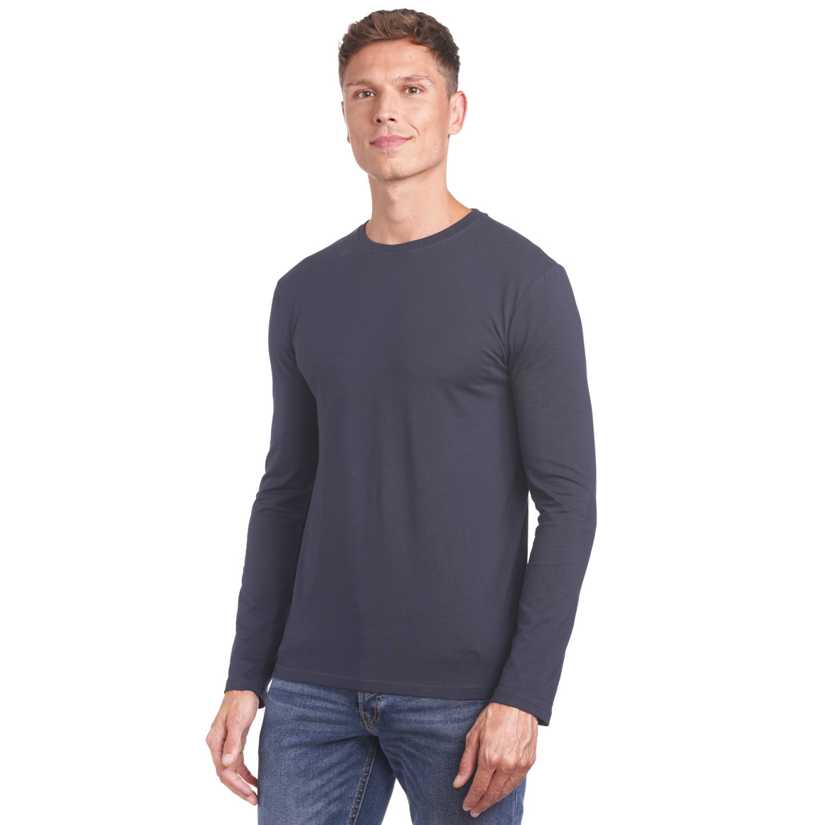 2 Herren Langarmshirts im Basic-Look