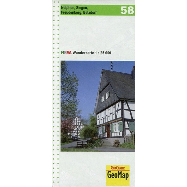 Nordrhein-Westfalen Wanderkarte 58. Netphen, Siegen, Freudenberg, Betzdorf 1 : 25.000 - Wanderkarte