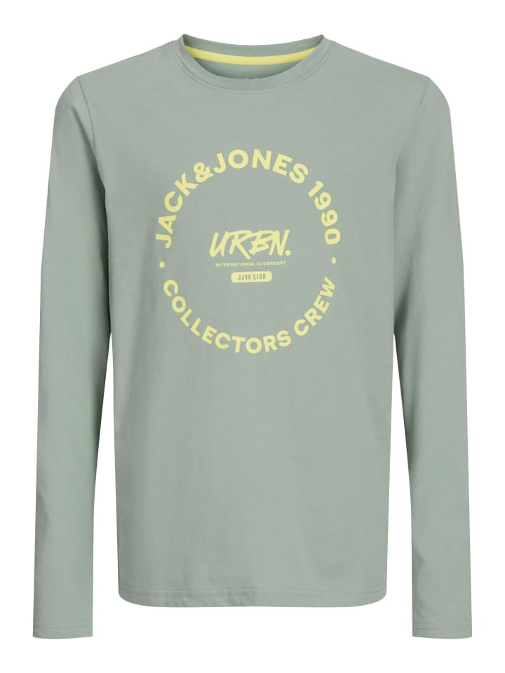 JACK & JONES Junior Langarmshirt JJSIMON TEE LS CREW NECK MNI in iceberg green günstig kaufen