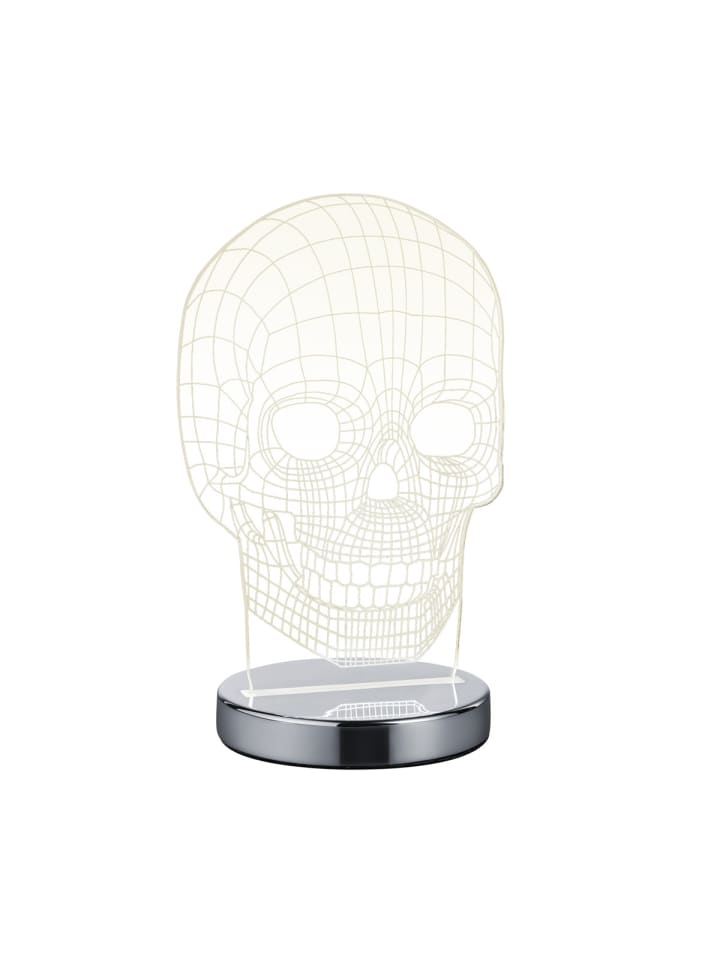 Reality Leuchten Tischleuchte SKULL in chrom günstig kaufen onesize