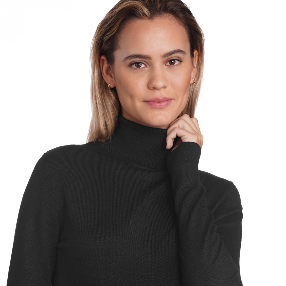 Damen Rollkragenpullover aus Feinstrick