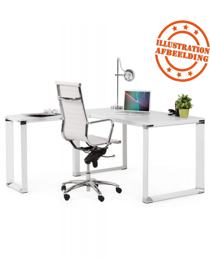 KADIMA DESIGN Eckschreibtisch Schwarz Metall Glas | Modernes Design in Schwarz günstig kaufen