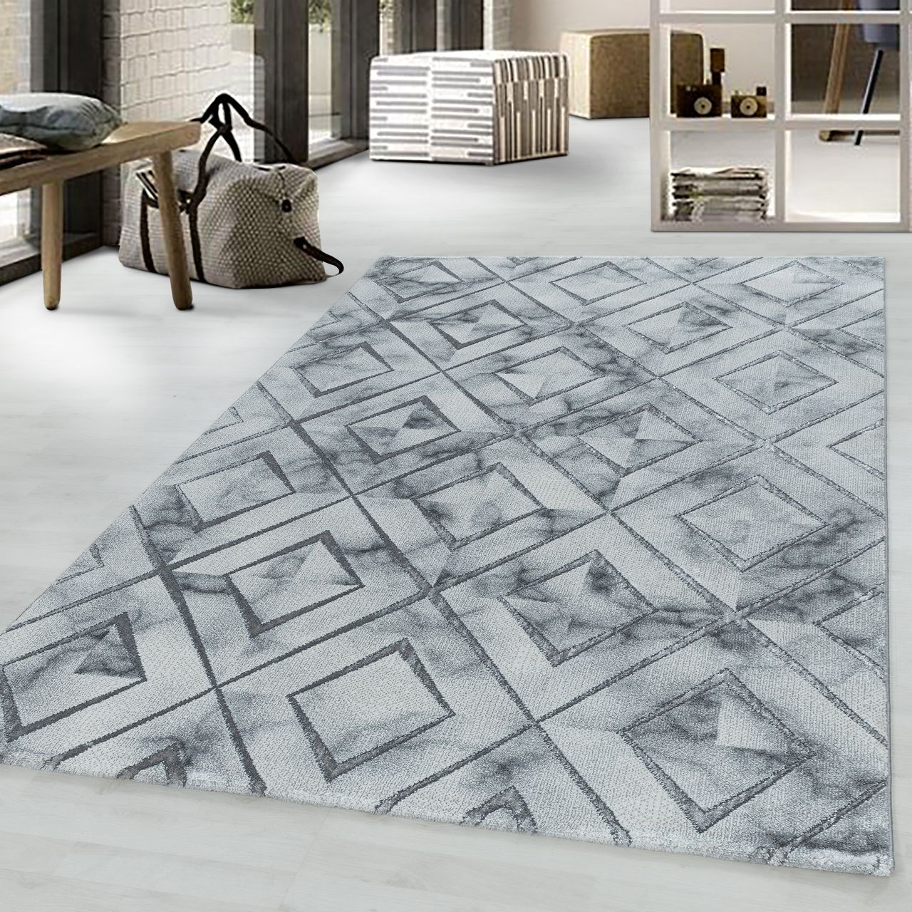 Ayyildiz Teppich, NAXOS 3811, SILVER, 140 x 200 cm