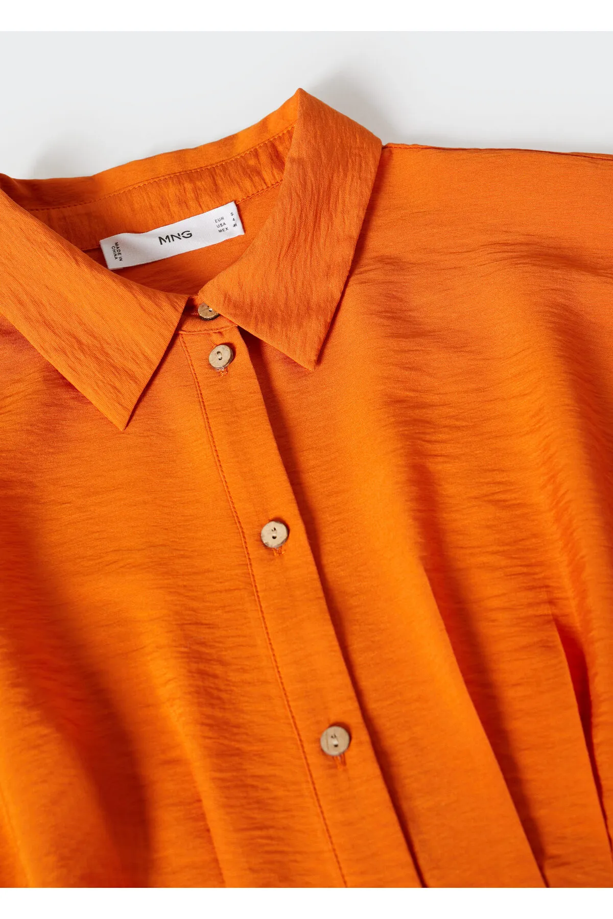 MANGO  Orangefarbenes Damenkleid 37045819