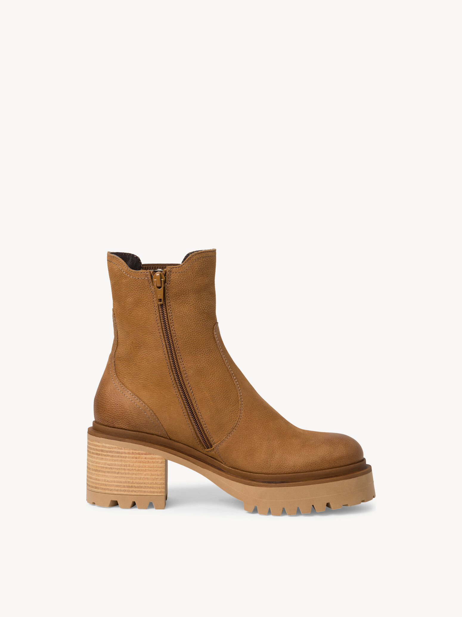 Bottine en cuir - marron doublure chaude