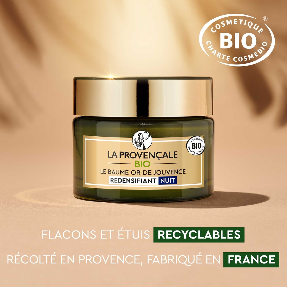 La Provençale Le Baume Nuit Or de Jouvence Redensifiant 50ml Baume Nuit Redensifiant Peaux Matures certifié bio
