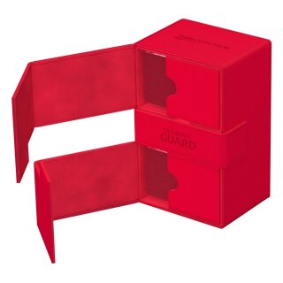 Ultimate Guard Twin Flip`n`Tray 160+ XenoSkin Monocolor - Rot