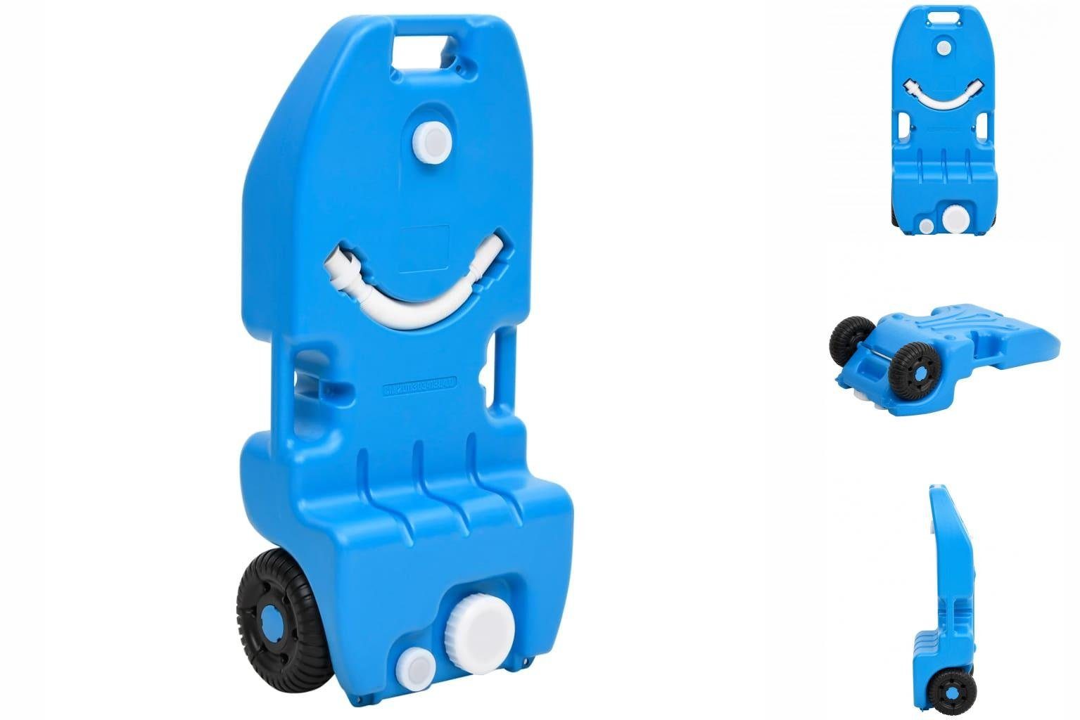 vidaXL Campingtoilette Camping-Wassertank mit Rollen 25 L Blau