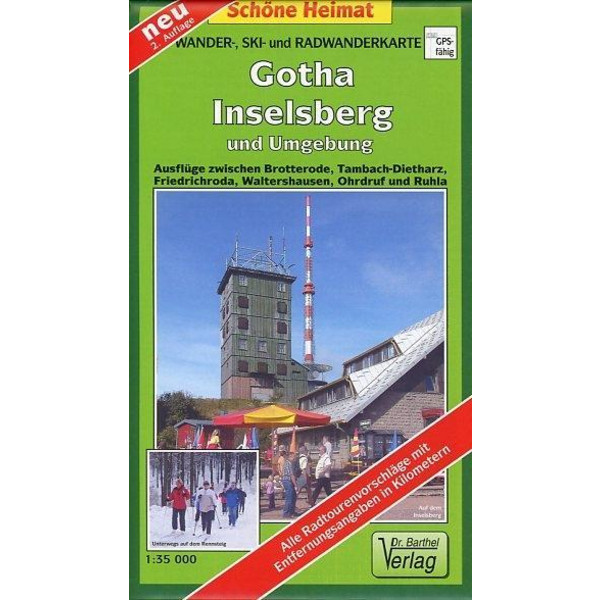 Gotha, Inselsberg und Umgebung 1 : 35 000 - Wanderkarte
