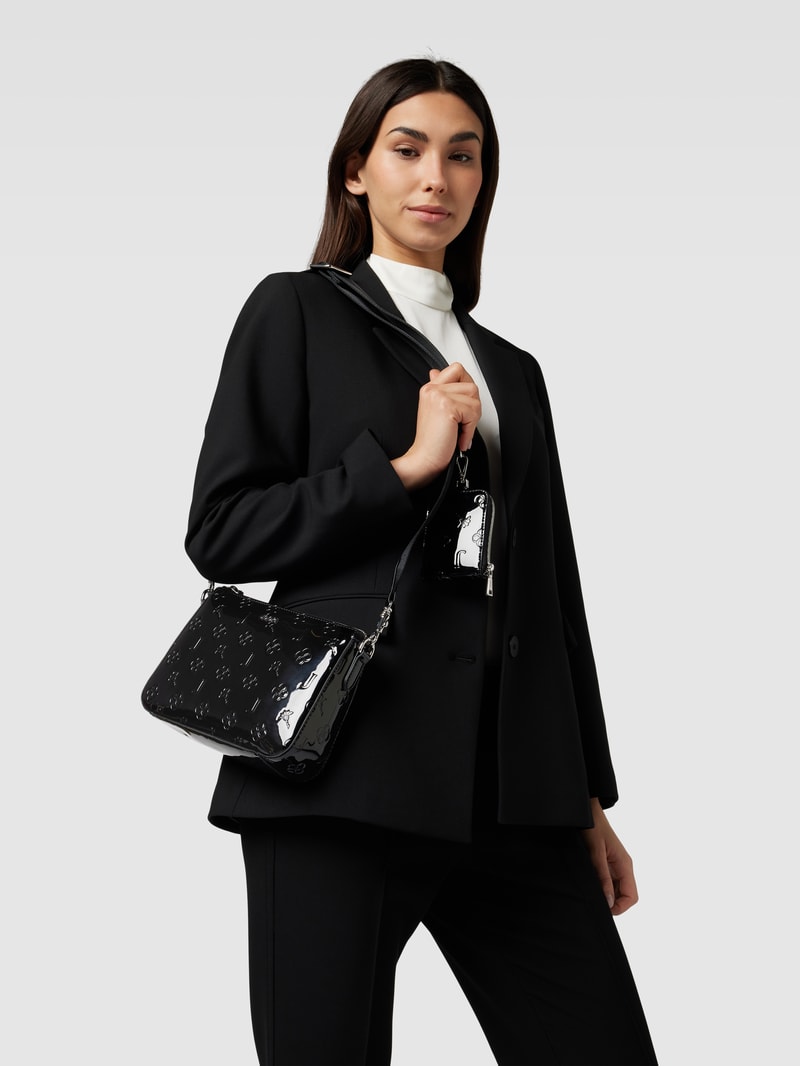 Handtasche mit Muster-Prägung Modell 'decoro lucente jasmina' in black