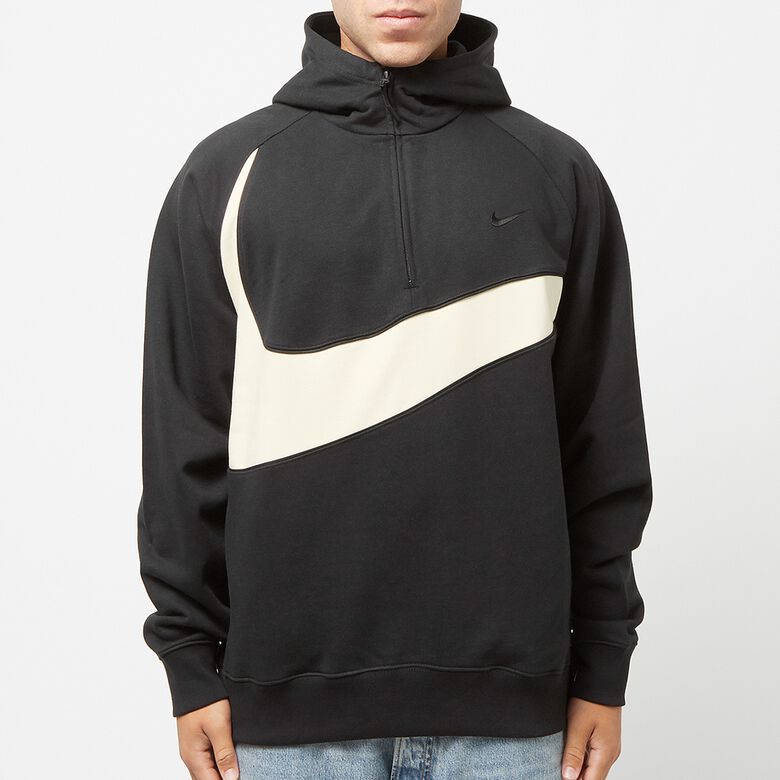 NIKE Swoosh Half-Zip Fleece Hoodie black