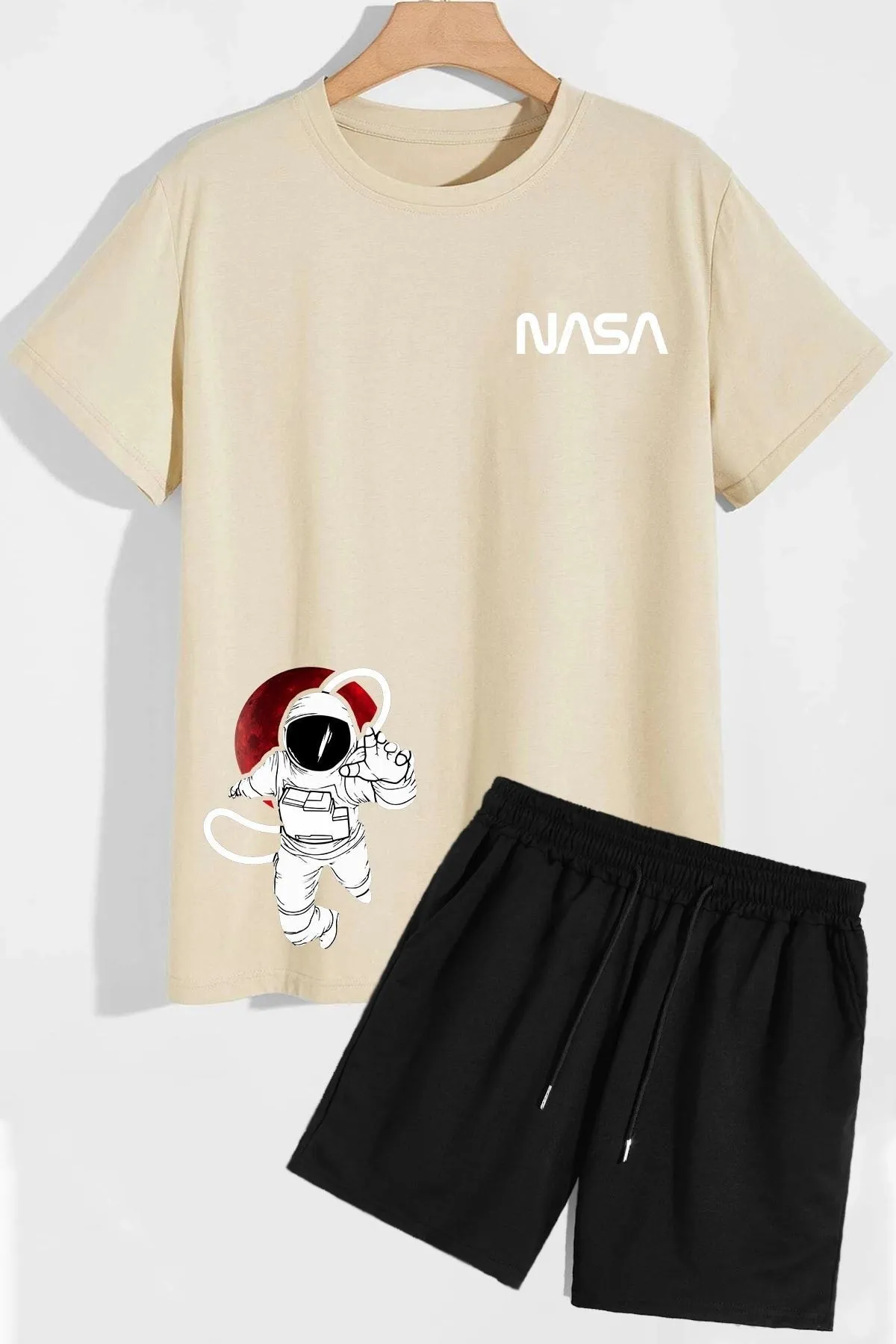 trendypassion  NASA-Shorts-T-Shirt-Trainingsanzug-Set