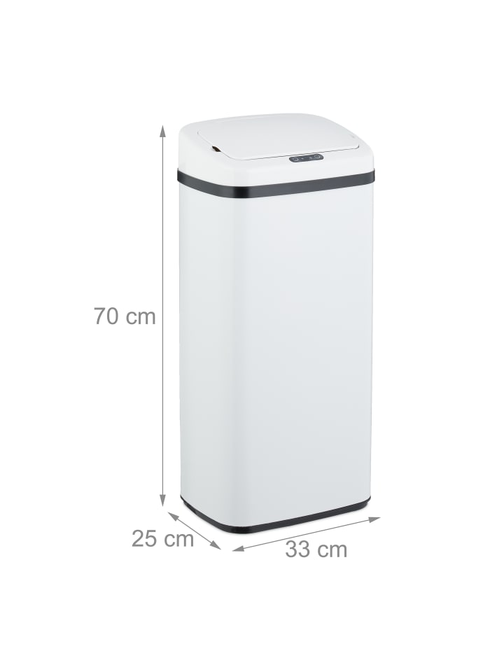 relaxdays Mülleimer mit Sensor in Weiß - 40 Liter günstig kaufen onesize