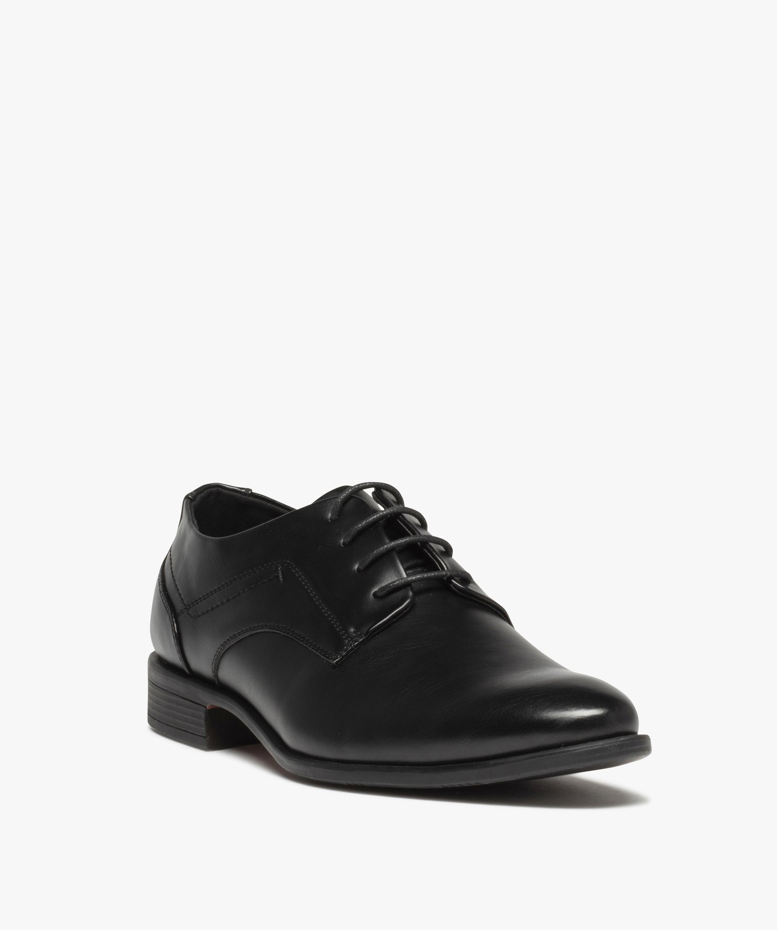 Derbies homme classiques unis à lacets ronds noir | GEMO