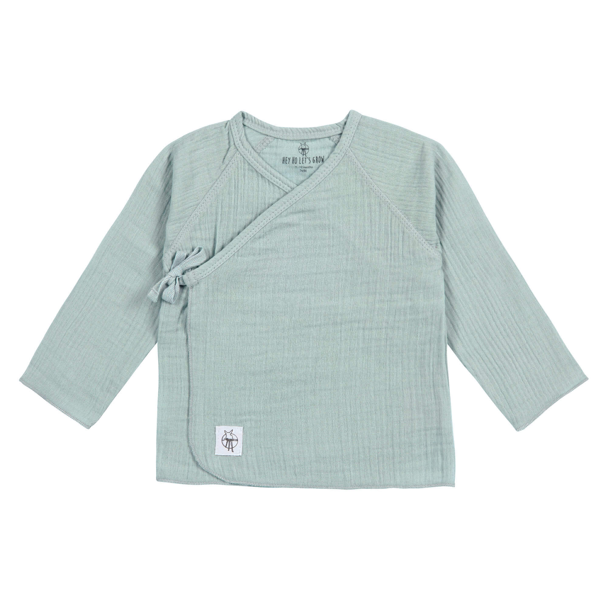 Musselin Wickelshirt - Bio Baumwolle, Silbergrau