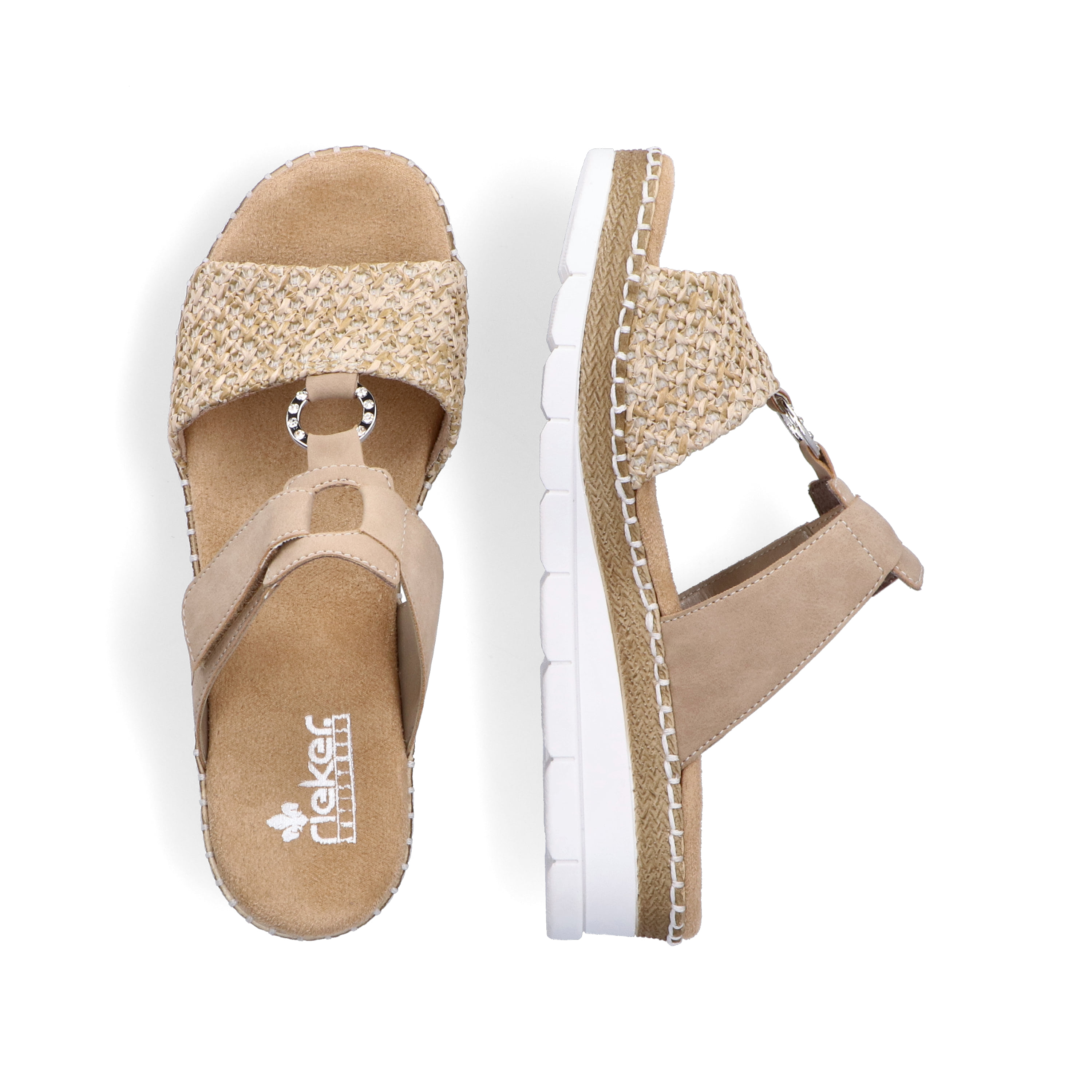 Rieker Damen Pantoletten sandbeige