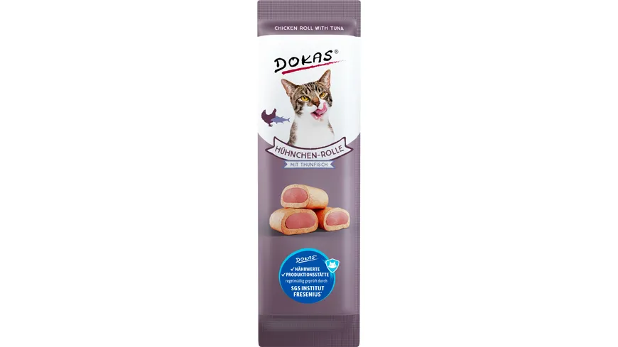 Dokas Katzensnack Hühnchen-Rolle mit Thunfisch 10g 10 g