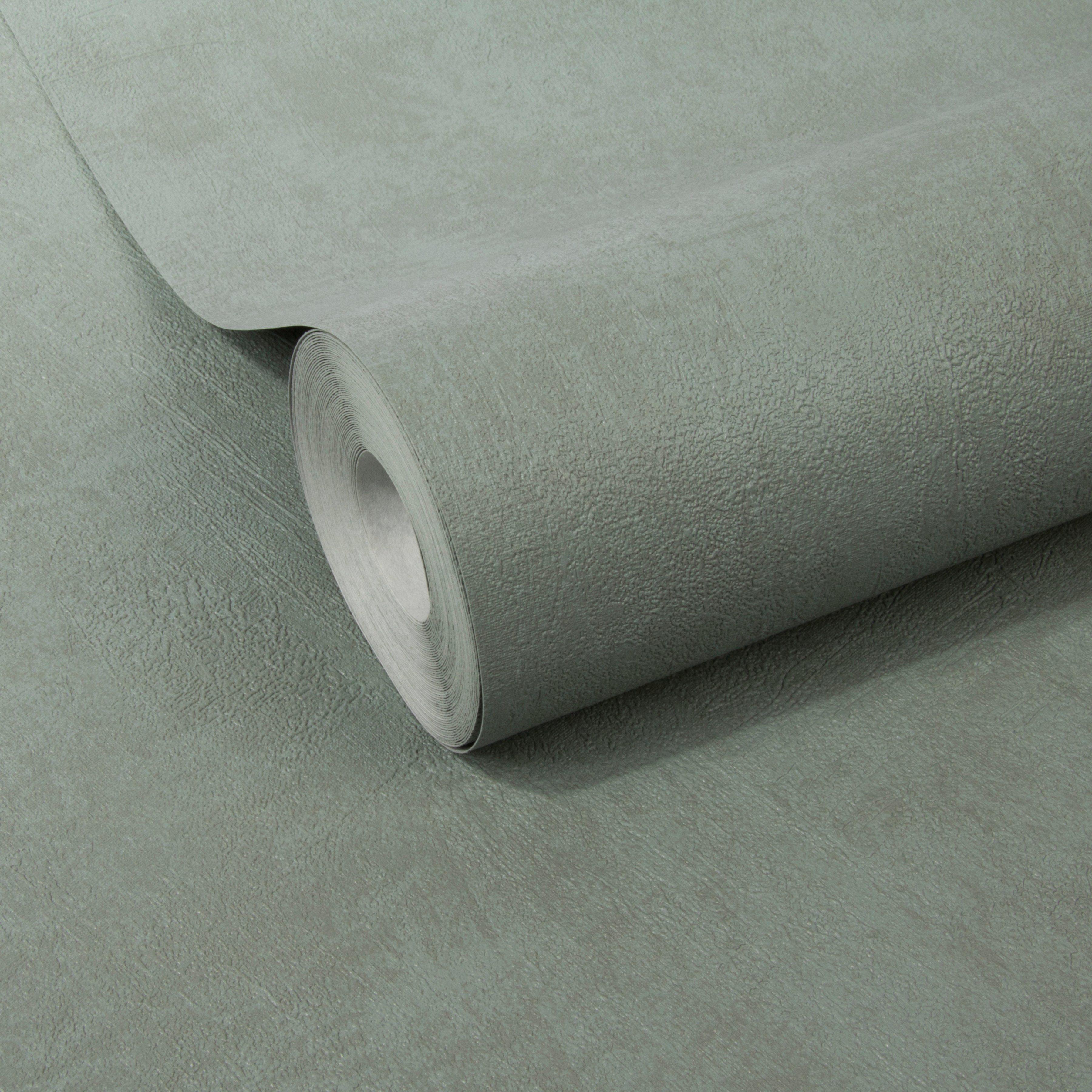 WOW Vliestapete Beton Uni, Steinoptik, (1 St), Grün - 10m x 52cm