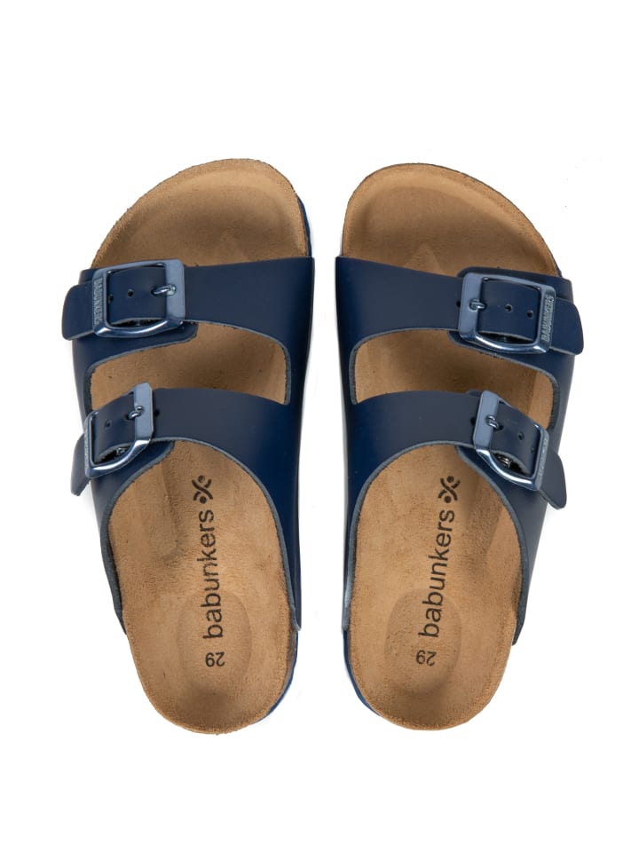 babunkers Pantoletten  in blau günstig kaufen