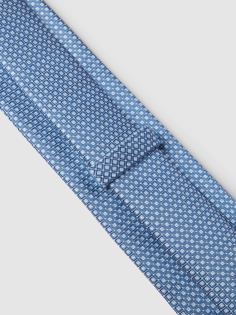 Krawatte mit Allover-Muster (7,5 cm) in bleu