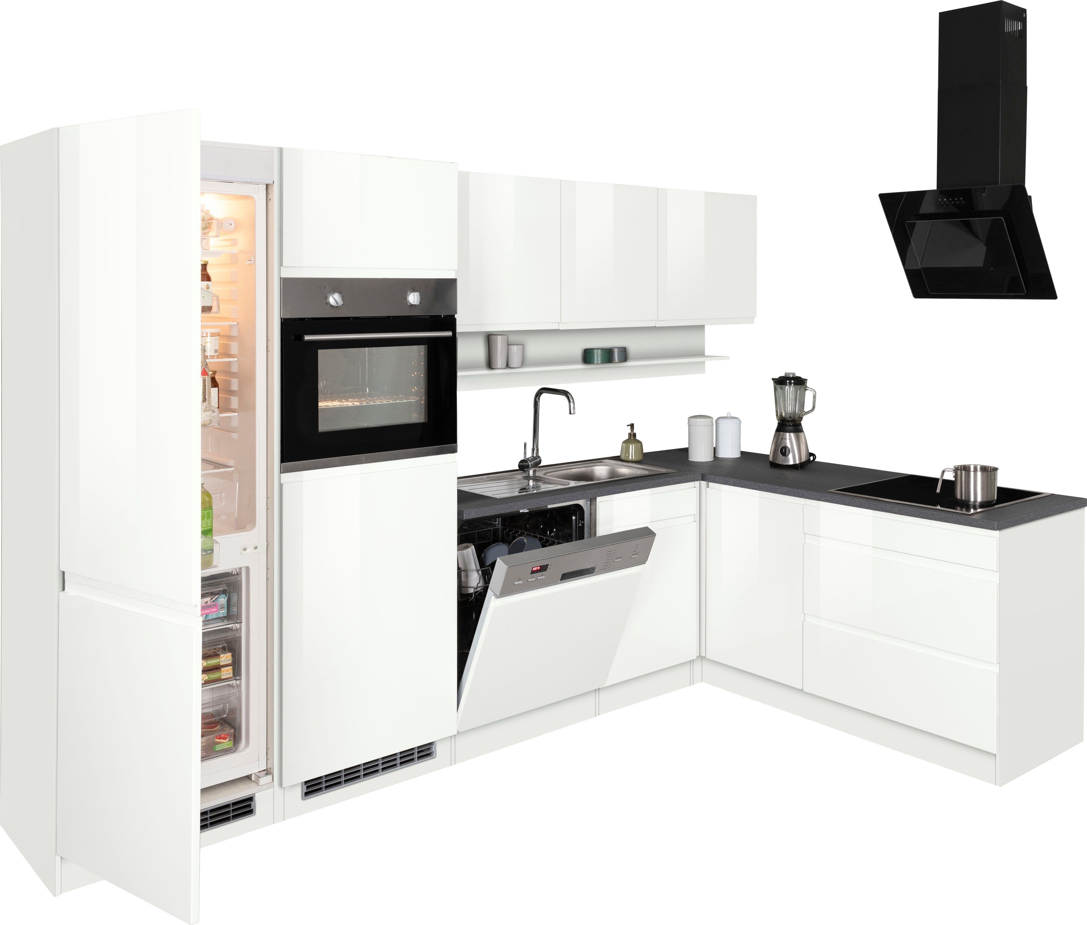 HELD MÖBEL Küche Virginia, Stellbreite 290/190 cm cm, wahlweise mit Induktion