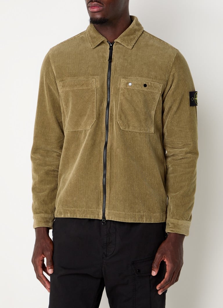 Jachetă Stone Island 81151 din bumbac organic cu buzunare la piept